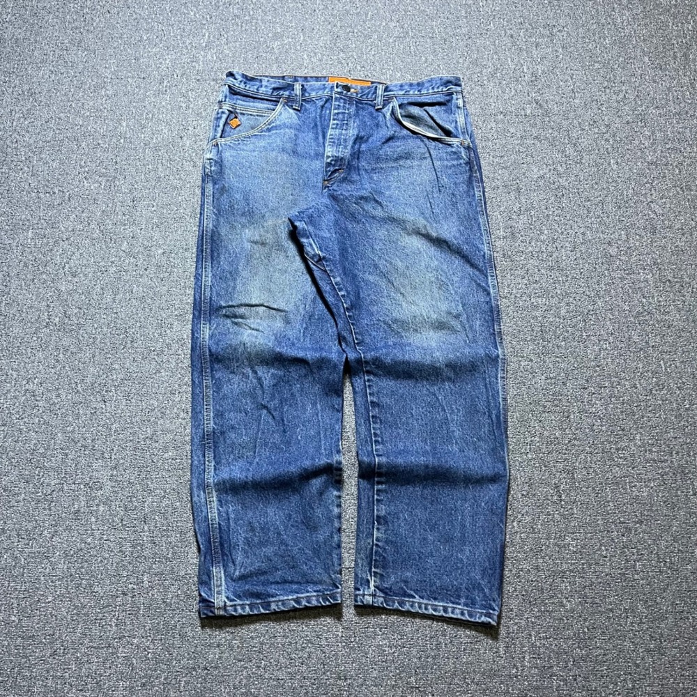 Wrangler Riggs Workwear FR Jeans 38x30 Blue Flame Resistant Denim FR3W050
